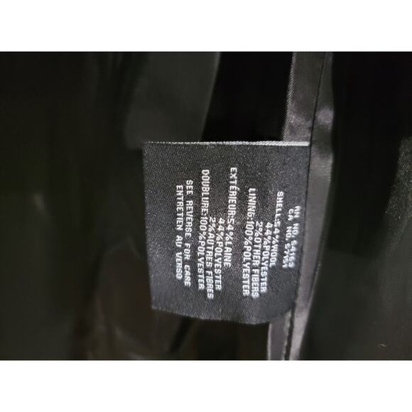 NWT $500 Cole Haan Wool Blend Full Zip Collar Coat Women's 10 Black C4 - Picture 10 of 17